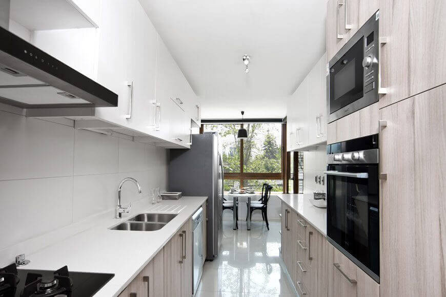 Modern kitchen in newly built apartament of Vitacura, Chile