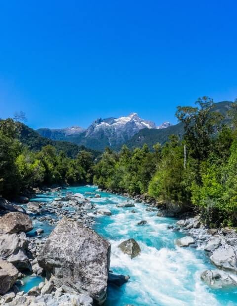 Hornopirén National Park in the Andes, in the Los Lagos region of Chile