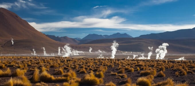 Geysers Tatio dans le désert d'Atacama